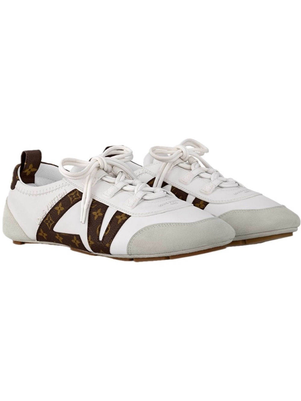 Louis Vuitton 💯 Sneakerina LV Monogram Sneakers White Mono Logo 37 7 Box